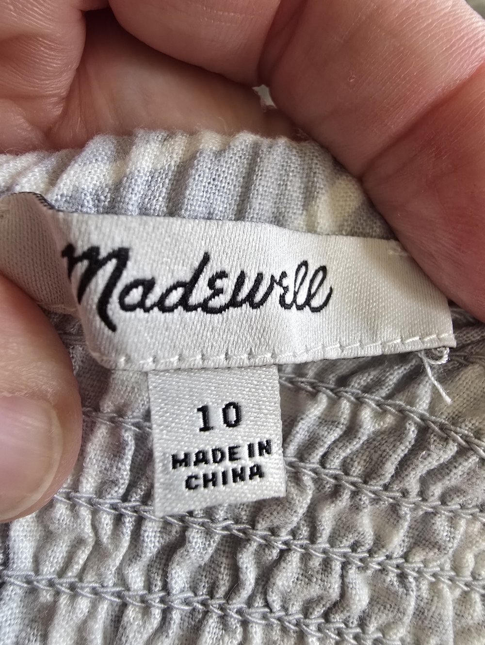 NWOT Madewell Womens Gwen Abstract Floral Linen Blend Supercrop Vest Top Size 10 - Picture 14 of 15